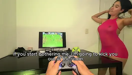 He wouldn't let me play video games, so I made him cum by giving him a blowjob