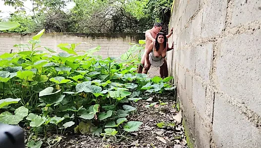 I Fuck My Stepmom Outdoors Until Her Pussy Is Full of Cum