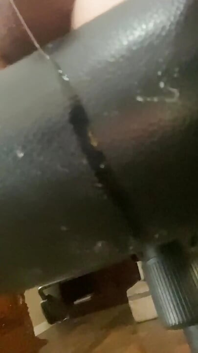 Closeup Big Stepdaddy Cock Oozing Precum and Creamy Thick Cum Load