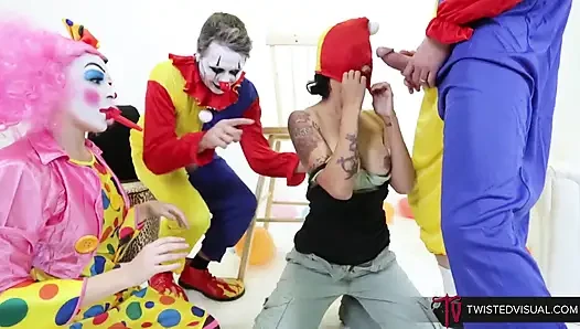Lucky Asian Gets a Clownbang