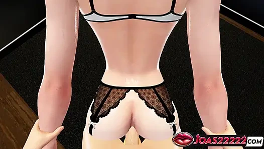 Hot Secretary 3D Hentai - Anal Doggystyle, POV Missionary Desk Cumshot on Perfect Body