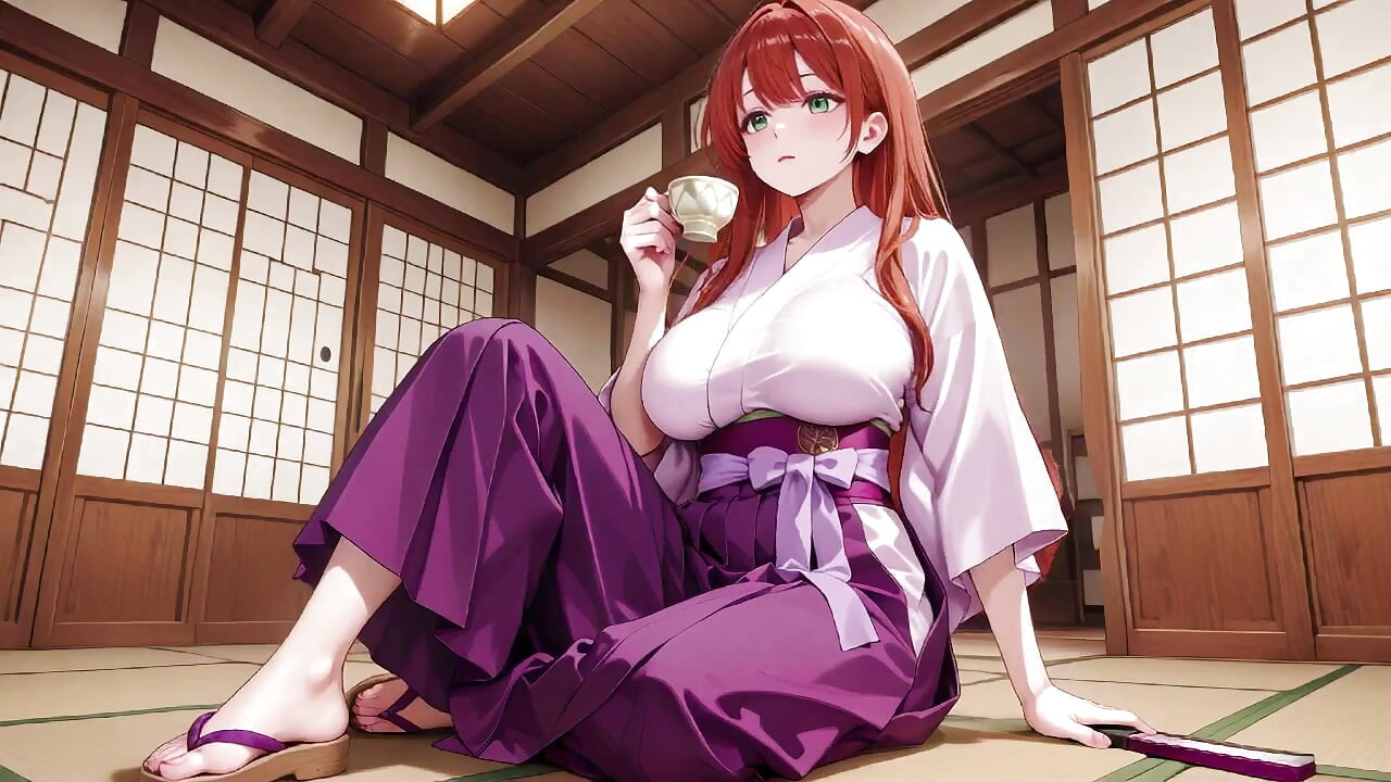 Rödhårig miko! Deep V Kimono blötläggs, blommar från lugn till galenskap i Vermilion Torii-korridoren!