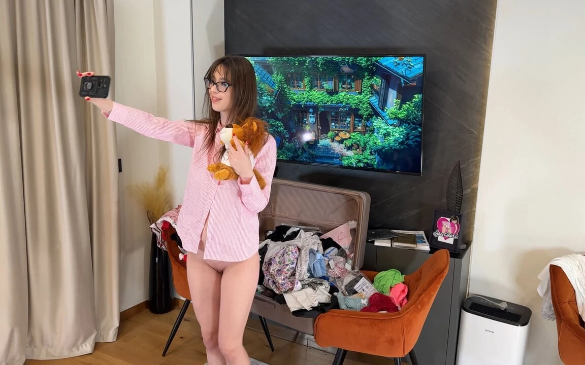 Hot Sexy Long Legs University Student College Girl Does a Try on Haul for Short Skirt and Lingerie Panties and No Panties