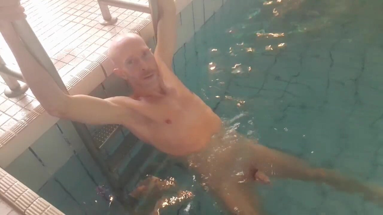 playing in the pool of the former jumbo center