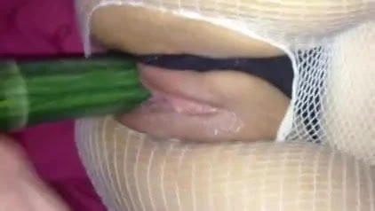 huge cucumber stuffing my pussy please tribute this