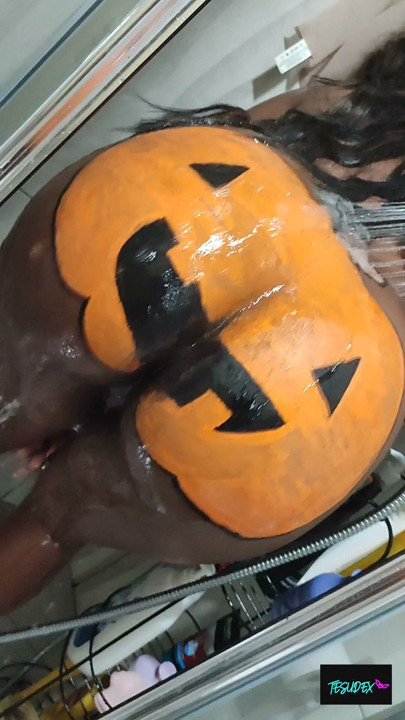 I spent Halloween night at my stepcousin's house playing with his penis.