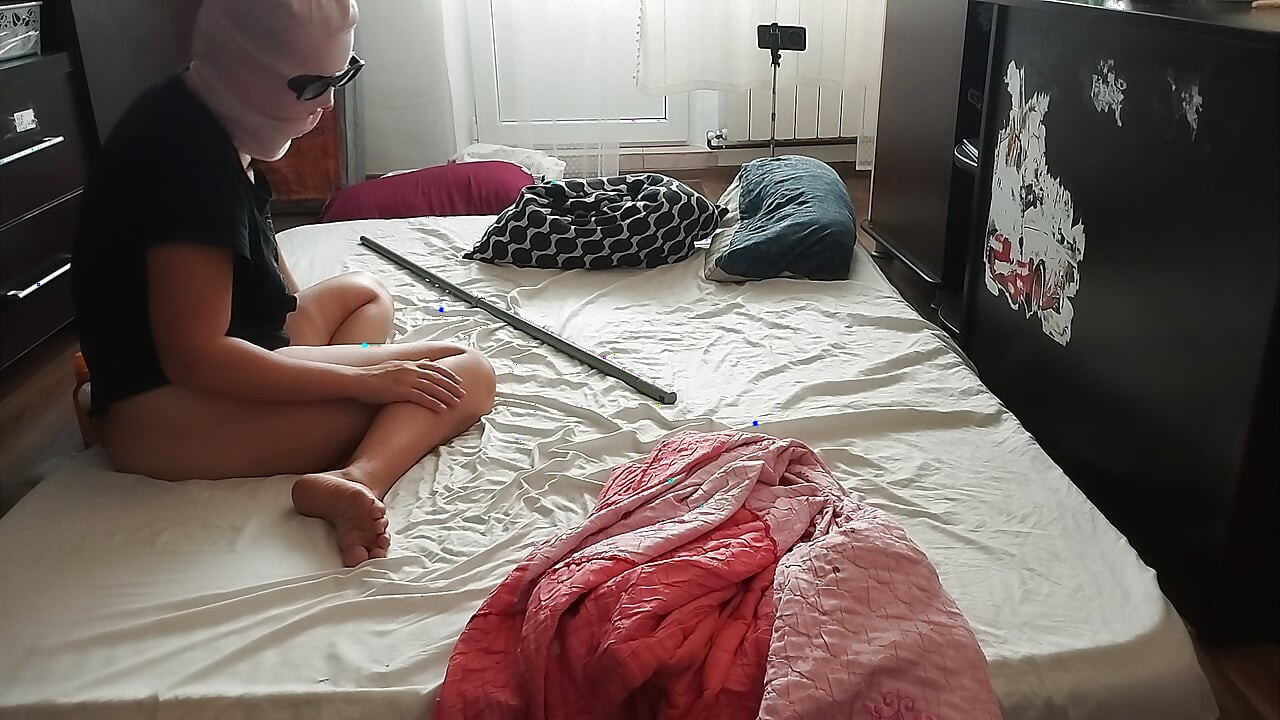 Sensual massage of a hot amateur couple with oil on the body.