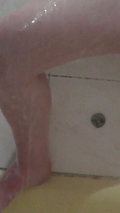 Soapy foam on tits, nipples, pussy, ass, hands, feet. Solo sexy cute girl Assol in bathroom. Wet pussy Butt. Naked girl Close Up | Clip 2
