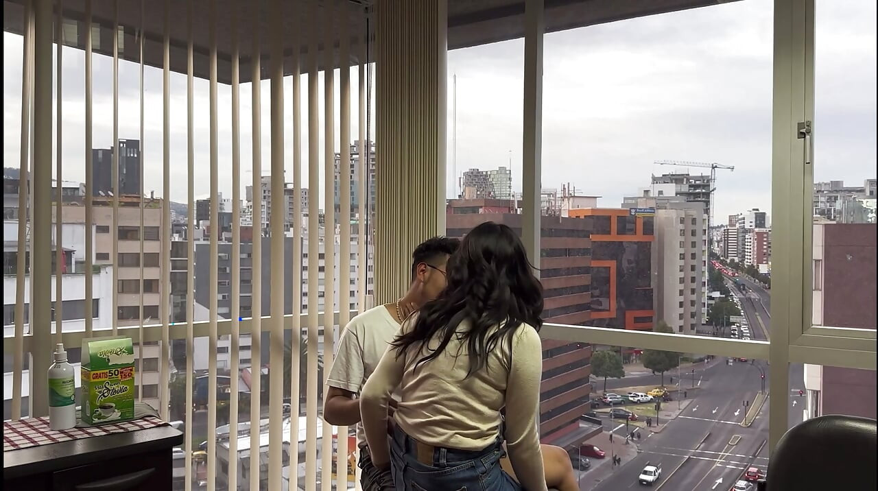 Sexy big ass fucked on desk when boss comes out