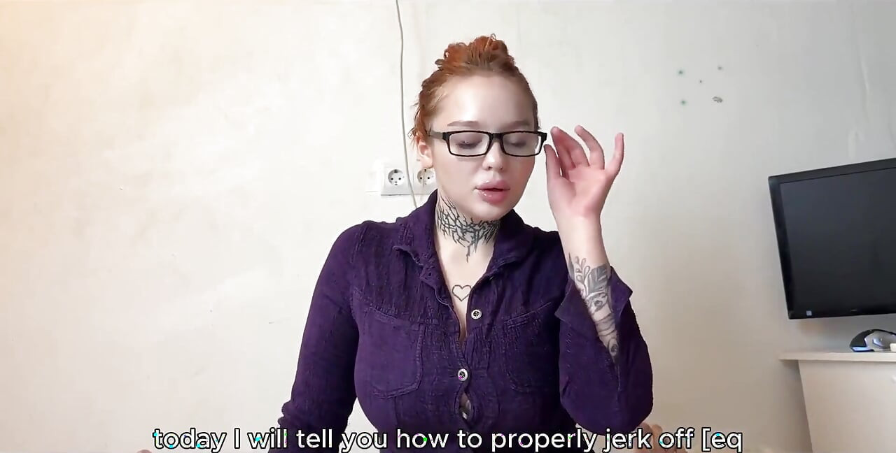 Masturbation Training From a Sexy Busty MILF in Glasses