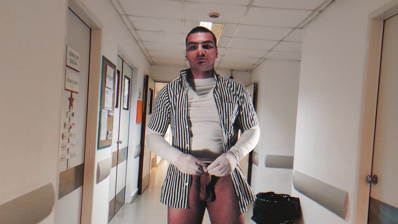 "Doing Things" in the Hospital - Sexy Gentleman Number One Having Fun - Masturbation Until Finish