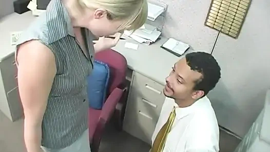 A big young cock for a nasty blonde MILF