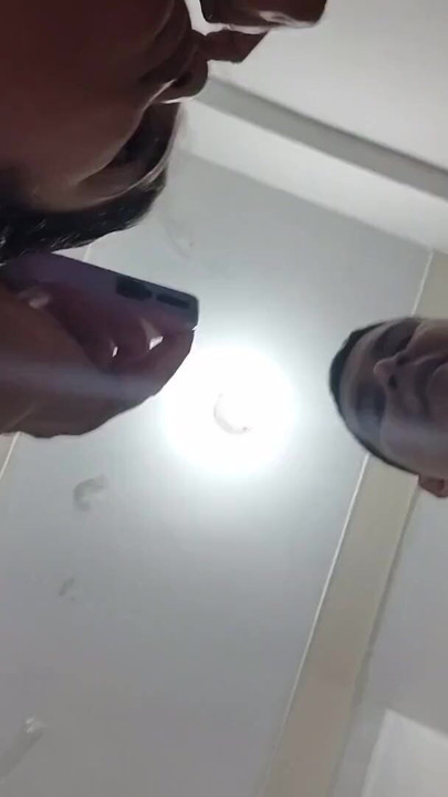 Key moment from "making my virtual cuckold hears me getting fucked by my real cuckold and cleaning up his cock after he"