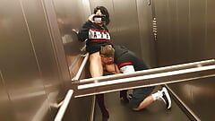 Mein schnellster Orgasmus aller Zeiten in einem öffentlichen Aufzug Dada Deville