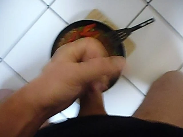 ins Essen gewichst