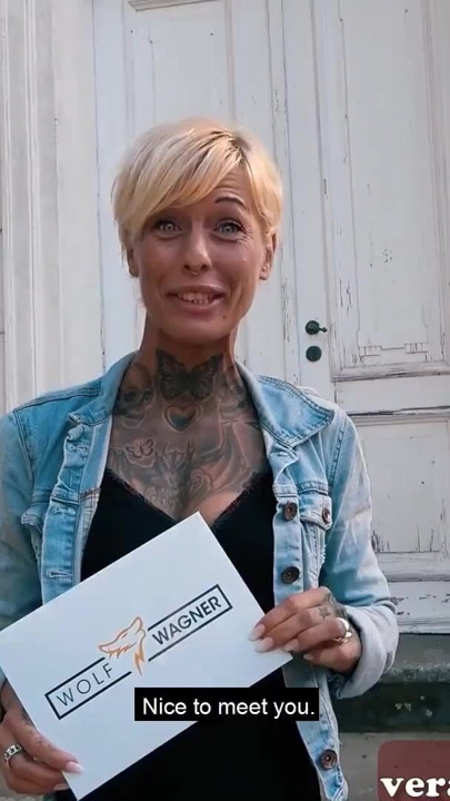 German skinny tattoo Artist picked up at real blind date casting | Clip 1