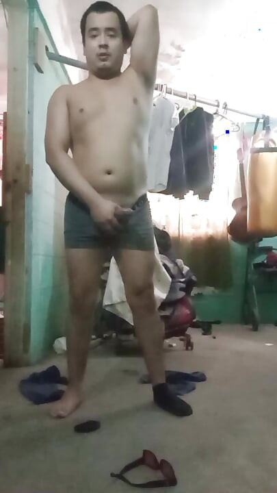 Jesus in boxer pulling his penis 179