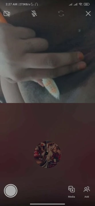 Fingering video call with young girl