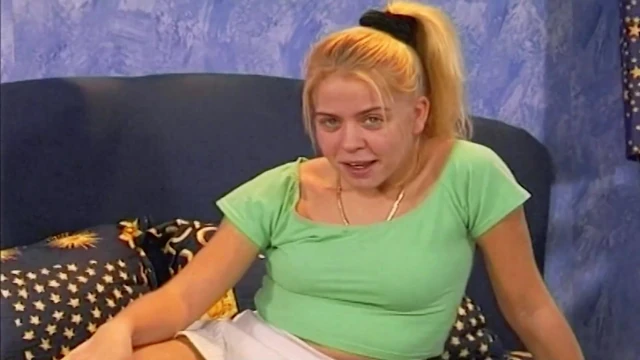 A stunning German teen gets her warm reward on her sexy body