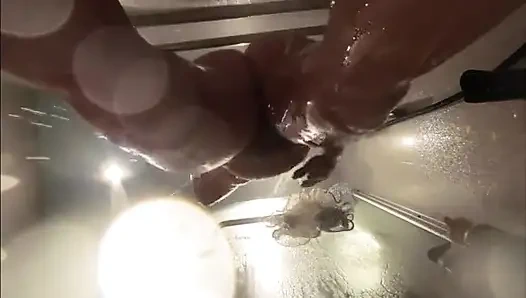 Webcam Under Bath. Girlfriend After Sex in Shower