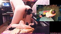 RoeTheHoe lets you watch her BBC dildo anal training with a fuck machine