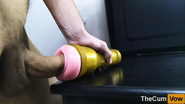 BIG DICK FUCKING FLESHLIGHT AND CUMMING MASSIVE LOAD