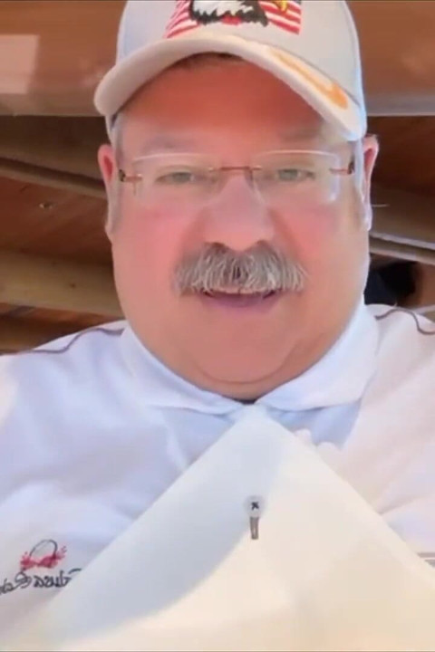 Big Belly Golfer Retired Handsome Older Man