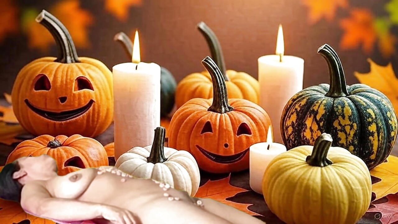 Hot Sex Halloween Picnic with Garabas and Olga