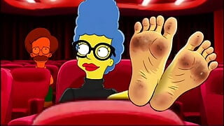 Tarantino Parody. Once Upon Time a... Housewife Mrs Sinpsom Teases with Dirty Feet. Cartoon Foot Fetish