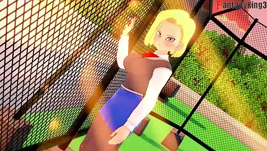 Android 18 Gohan'ı sikmeye devam etmek için üniversiteye giriyor - dragon ball zex serisi