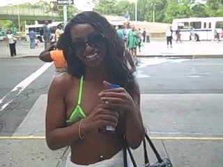 Saniya Wears A See-Thru Bikini Top In Public!