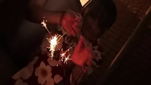 Summer Night Sparkler Memory with Hiyori Turns Into a Playful and Intimate Home Visit Encounter