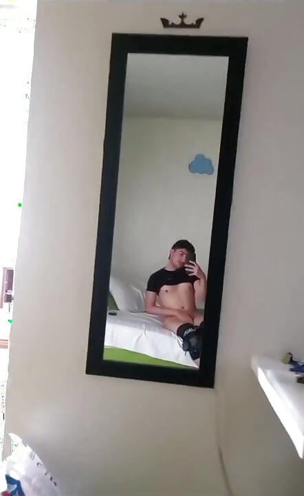 Jerking off and Cum Mirror
