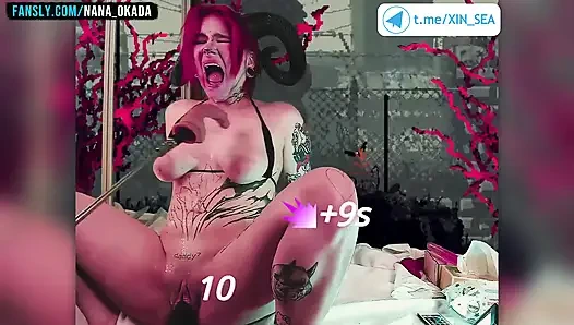 Redheads hot cosplay with multiple orgasms