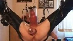 Dude in sling mega-pump cock and asshole