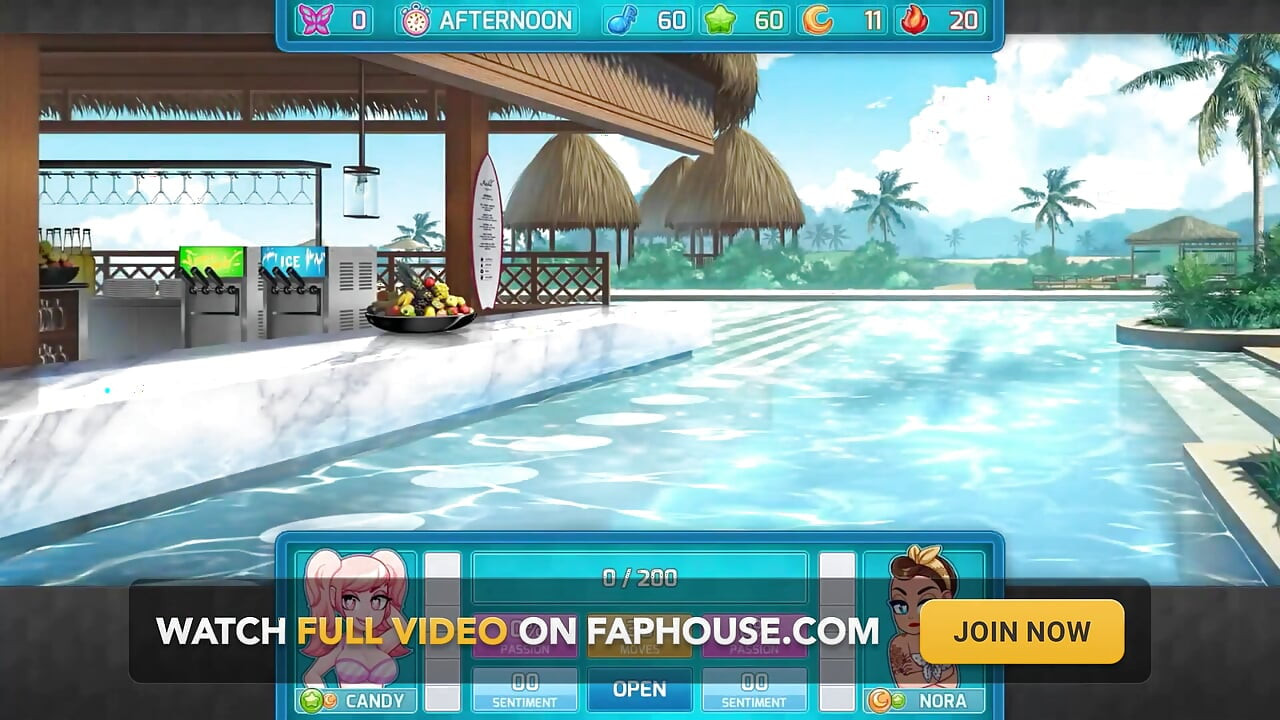 Huniepop 2 - موعد مزدوج - الجزء الثالث فتاة مثيرة ببيكيني جديد من Loveskysan