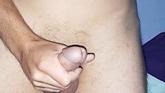 horny cheating bi-curious husband with perfect cock masturbates to creamy cumshot out of his big full juicy shaved balls