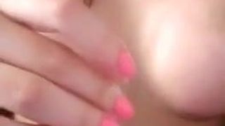 t-girl cums on herself