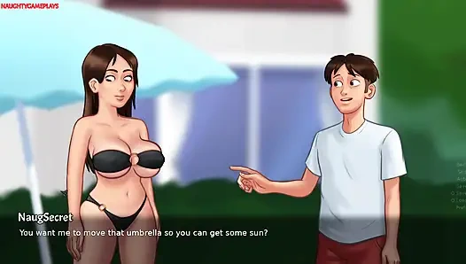 Summertime Saga Part 30 By DarkCookie - MILF Landlady Sucks His Huge Cock and Gives Him a Nice Foot job