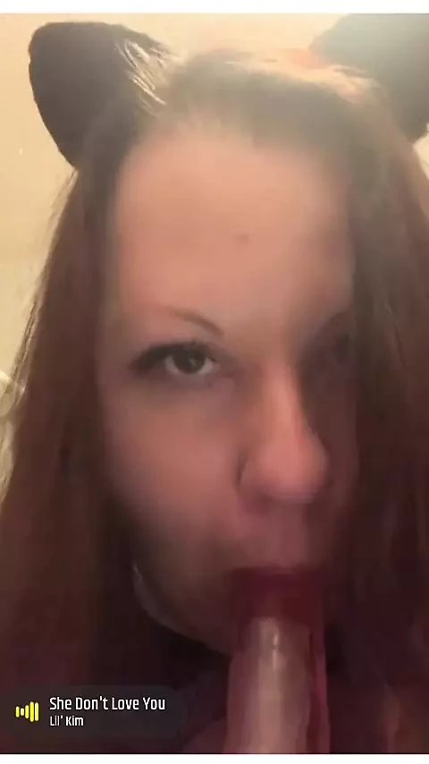 Sucking off my dildo