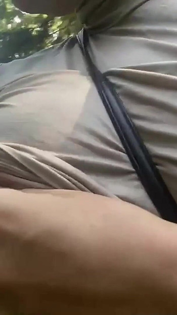 Powerful moment from "Wife flashing tits - public nudity in public park"