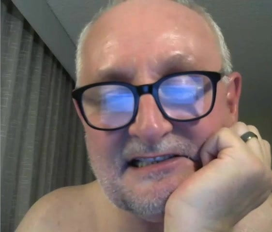 grandpa cum on webcam
