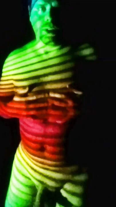 rainbow light naked dance