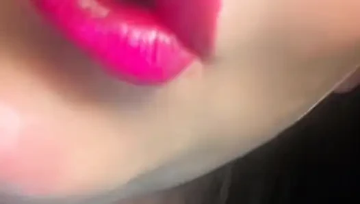 Smoking Hot Pink Seductive Lips & Slow Motion Vapor Bliss