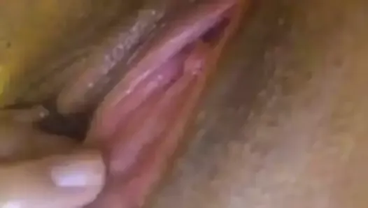 pussy twitching as I tickle my exposed clit