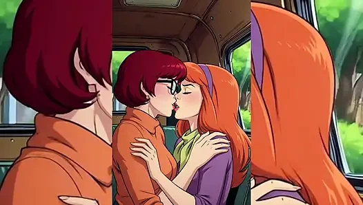 AI Toon Lesbian Super Sluts – Tongue Kissing Humping Group Softcore