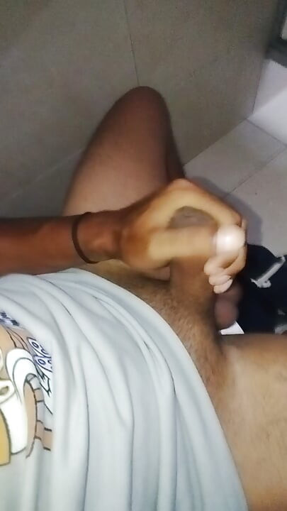 Caressing the Beautiful Cock in the Public Bathroom