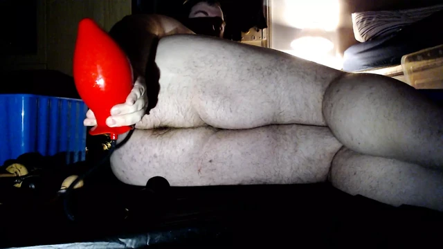 Large inflatable butt plug
