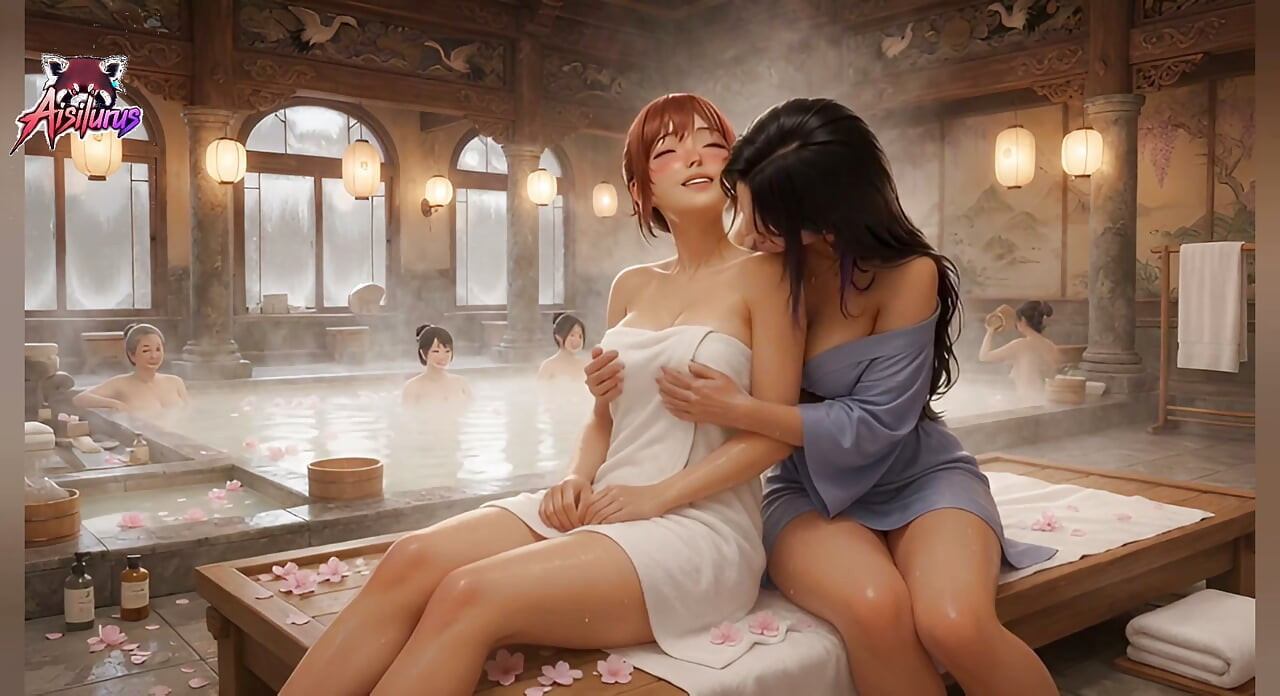 Sensual Onsen Night – Breast Caress & Neck Licking