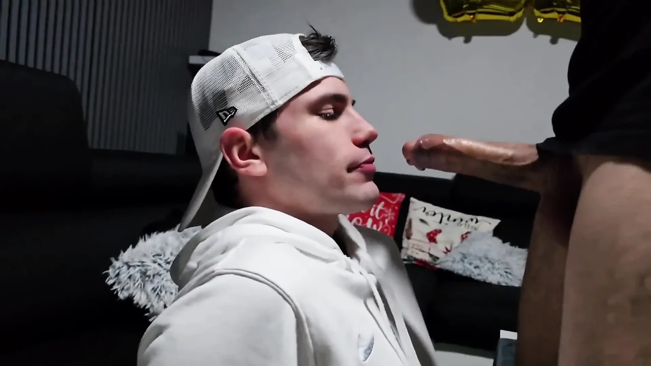 No Mercy for This Obedient Mouth-pussy – Hard Deepthroating for Gay Slut with a Load All Over His Face